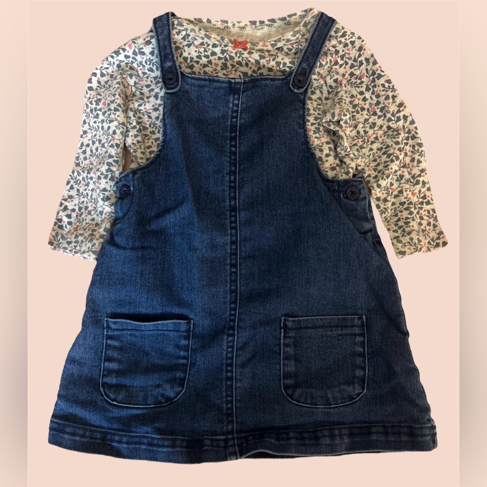 Carter's Floral Top with Denim Jumper